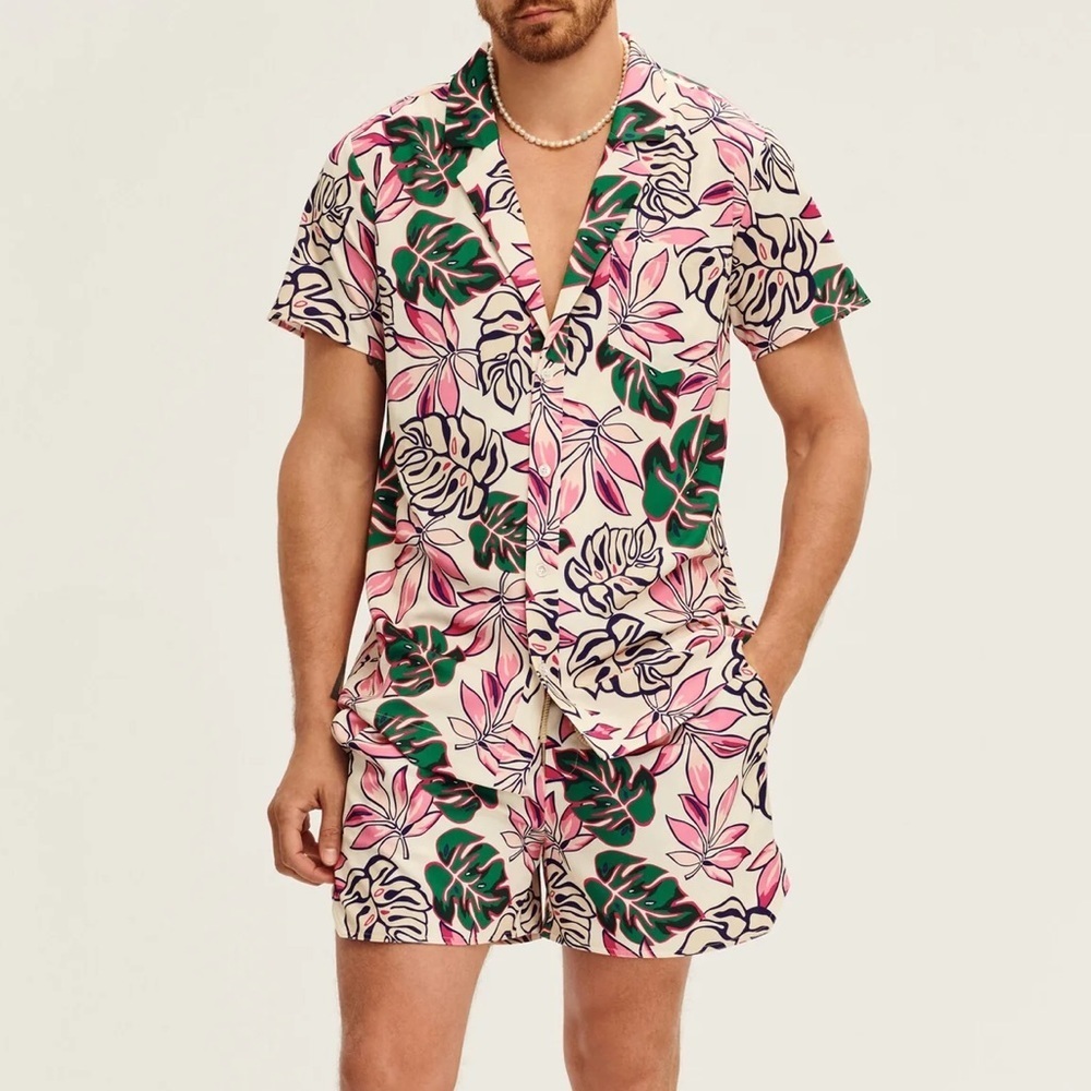 SER.O.YA Bree Swim Shorts In White Tropical - Picture 5 of 6